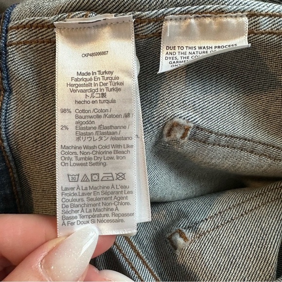 Madewell The 90s Capri Jean Cayer Wash Blue Cropped Women’s Size 29 - Picture 6 of 13